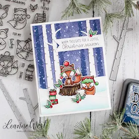 Sunny Studio Stamps: Happy Owlidays Foxy Christmas Santa's Stocking Dies Christmas Themed Cards by Leanne West