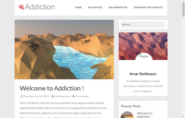 INSTALL ADDICTION RESPONSIVE BLOGGER TEMPLATE 2020