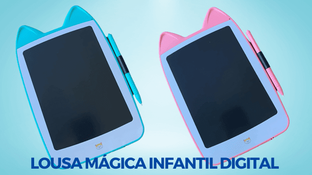 LOUSA ELETRÔNICA INFANTIL MÁGICA COM CANETA DESENHO DIGITAL LCD