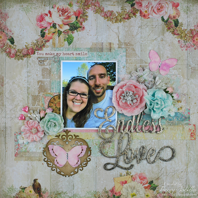 Endless Love mixed media layout tutorial