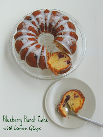 Blueberry bundt cake, Blueberry Pound cake with Lemon glaze