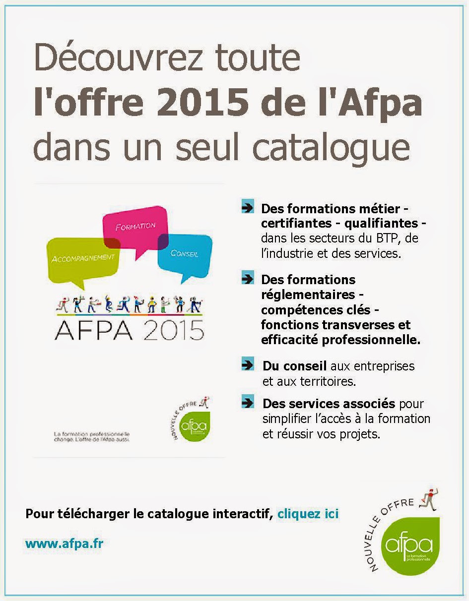 DÃ©couvrez le catalogue de l'AFPA 2015