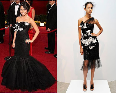 Vanessa Hudgens Miley Cyrus Fashion on Red Carpet    Los Oscars 09   Vanessa Hudgens Vs Miley Cyrus