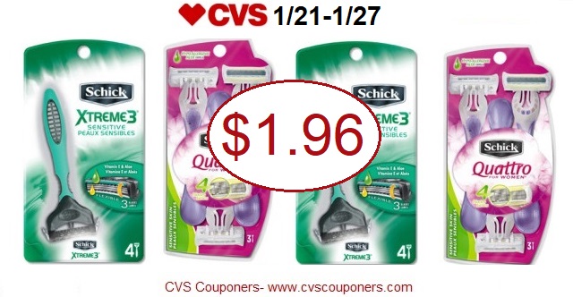 http://www.cvscouponers.com/2018/01/hot-pay-196-for-schick-xtreme.html