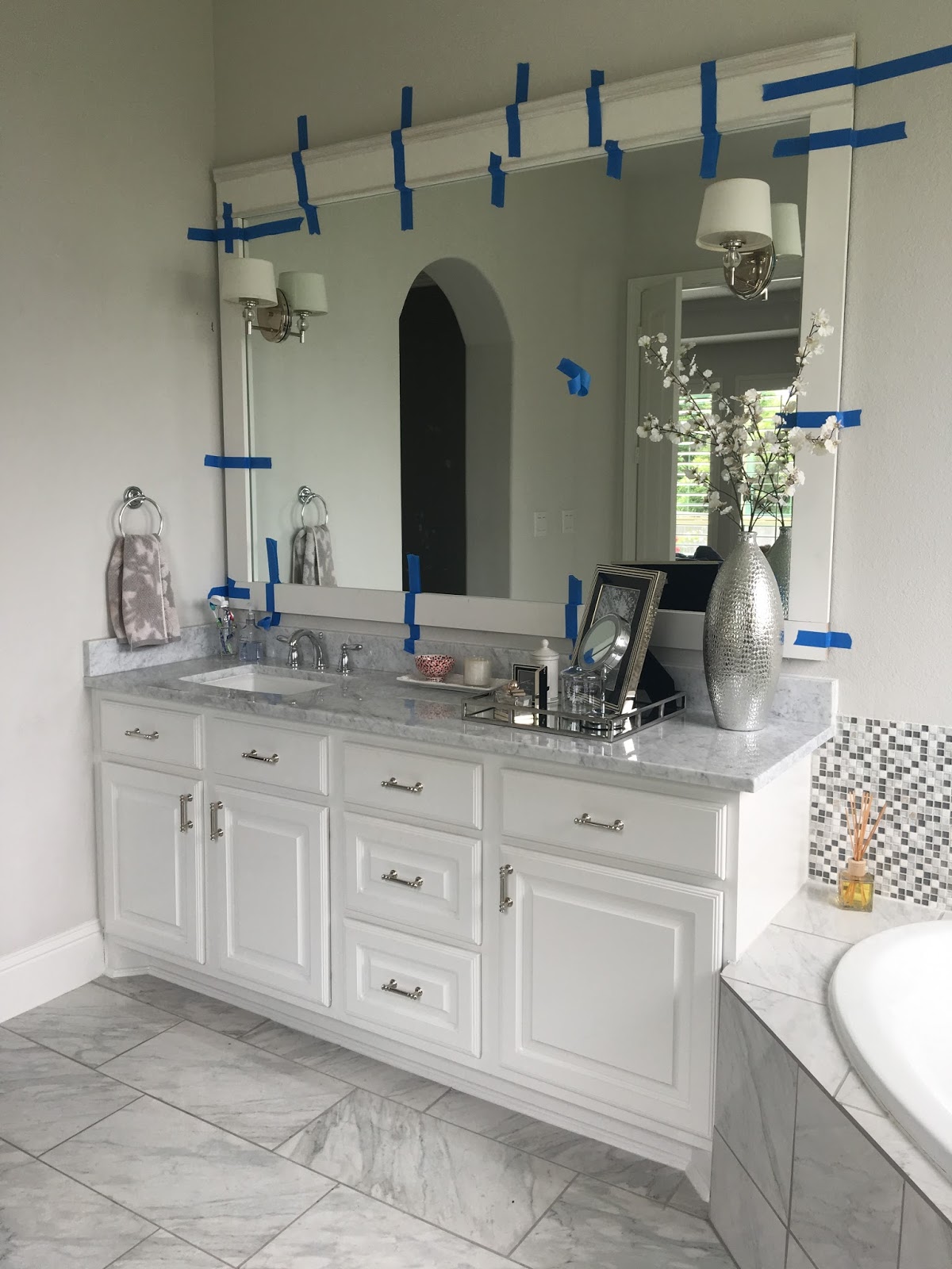 Classic Style Home DIY Bathroom Mirror Trim