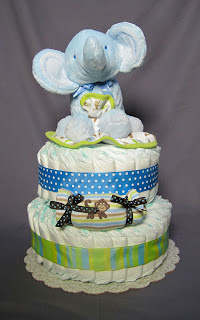 Elephant Safari Diaper Cake