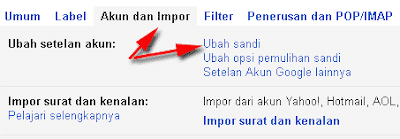 merubah sandi gmail