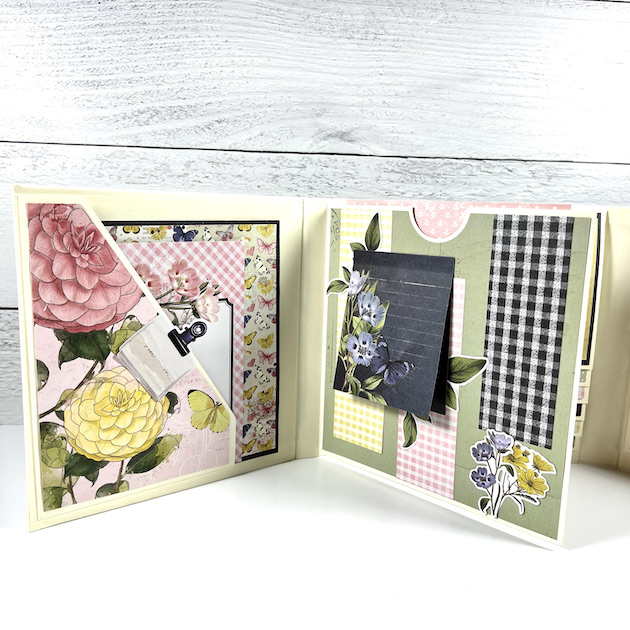 Scrapbook Album with Flowers and a pocket