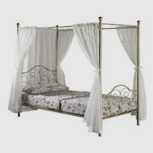 WE Furniture Canopy Curtains Pewter Sale