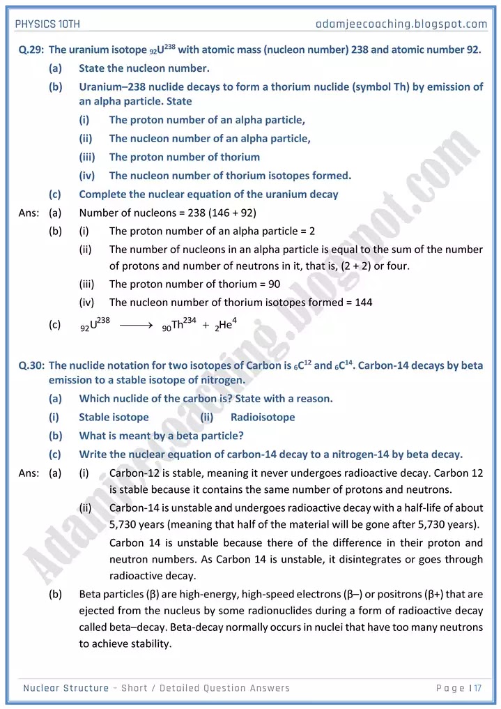 nuclear-structure-short-and-detailed-answer-questions-physics-10th