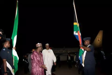 President Buhari Lands In South Africa For China-Africa Forum