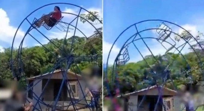 TRAGIS! Iseng Naik Bianglala Anak-anak, Wanita 49 Tahun Tewas Usai Jatuh, Kepala Terbentur Besi