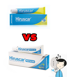 Hiruscar หลอดสีฟ้าขาว (Hiruscar postacne) กับ Hiruscar หลอดสีฟ้าเหลือง (แบบธรรมดา) ต่างกันยังไง