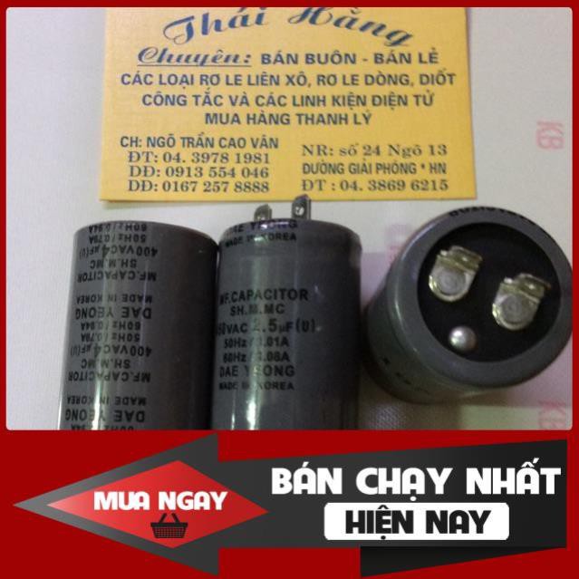 [Free ship - Xả Kho Cắt Lỗ] Tụ điện 2.5 M/450 v giá 1 chiếc [Uy Tín-Đảm Bảo]