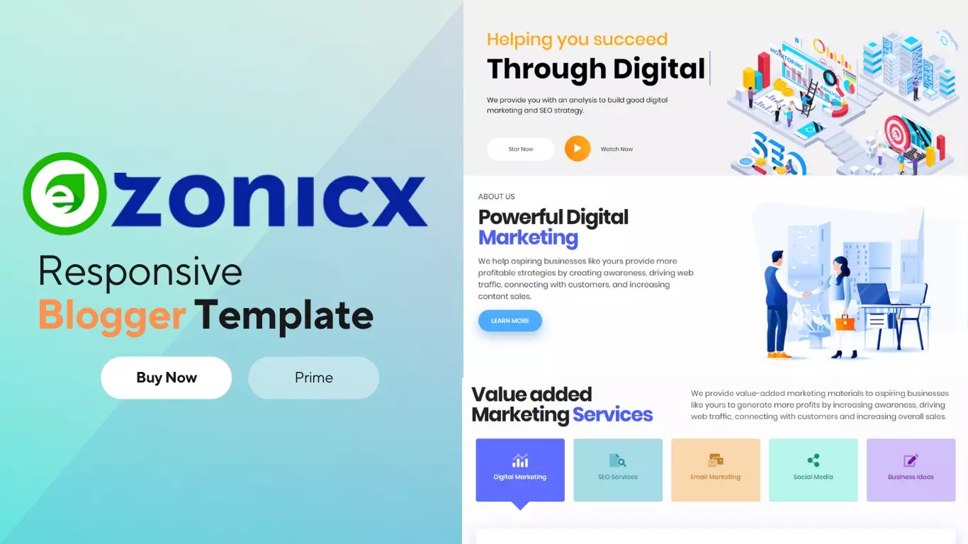 Ezonicx Responsive Blogger Template