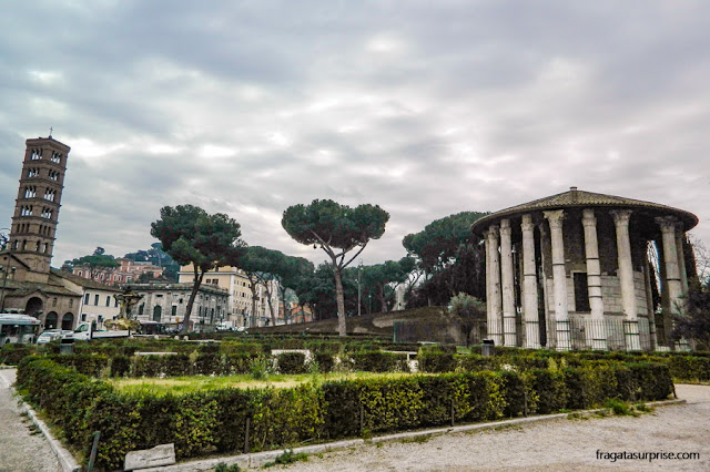 Praça da Boca da Verdade e Templo de Hércules, Roma