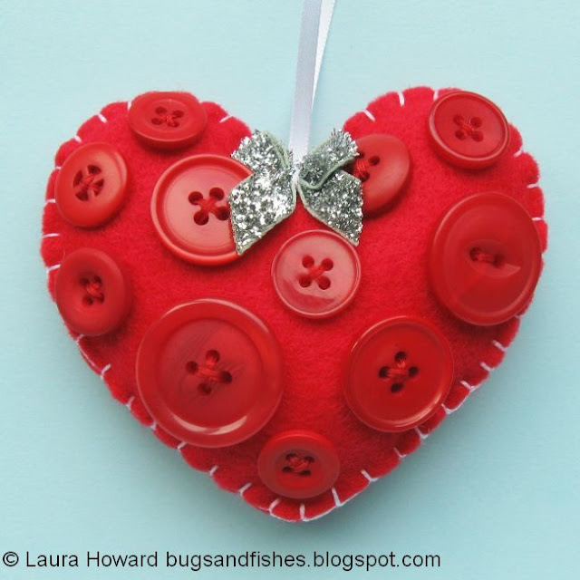 felt heart ornament