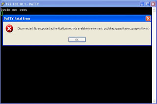 Disconnected :no support authentication method available (server sent : publickey, gssapi-keyex, gssapi-with-mix)