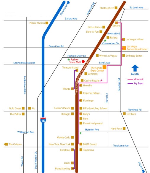 map las vegas strip 2011. las vegas strip map of casinos