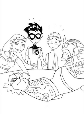 Desenhos para Colorir dos Jovens Titans – Teen Titans