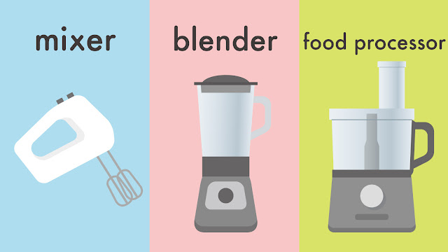 mixer と blender と food processor の違い