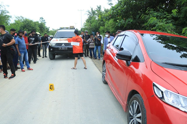 Polresta Jayapura Kota Gelar Rekontrusksi Pembunuhan Pengusaha Emas, Nasrudin di 13 Lokasi