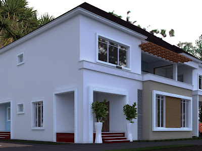 An Architectural design of an  eight bedroom duplex.