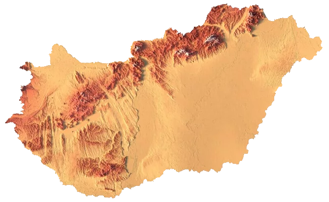 Hungary Relief Map