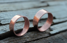 recycled copper wedding band