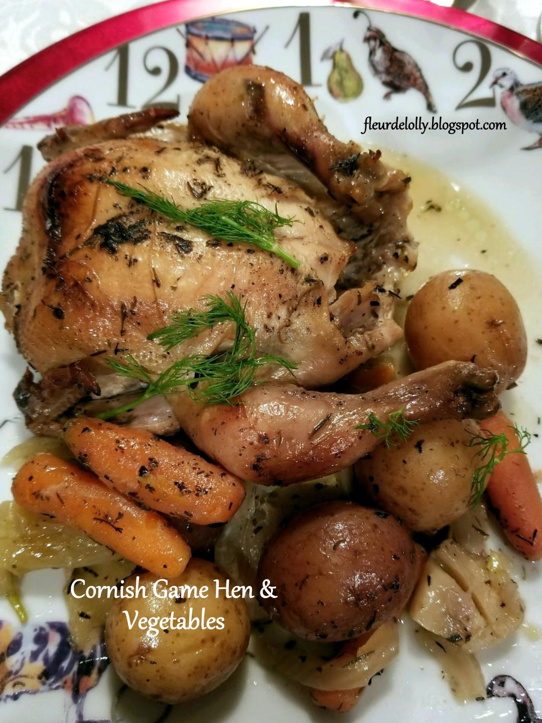 Fleur De Lolly Christmas Dinner Cornish Game Hen And Vegetables