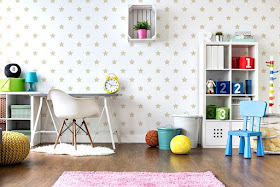 Papel Pintado Estrellas Beige