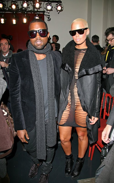 Kanye+Amber Rose+fashionweek Milan-fashionablyfly.blogspot.com