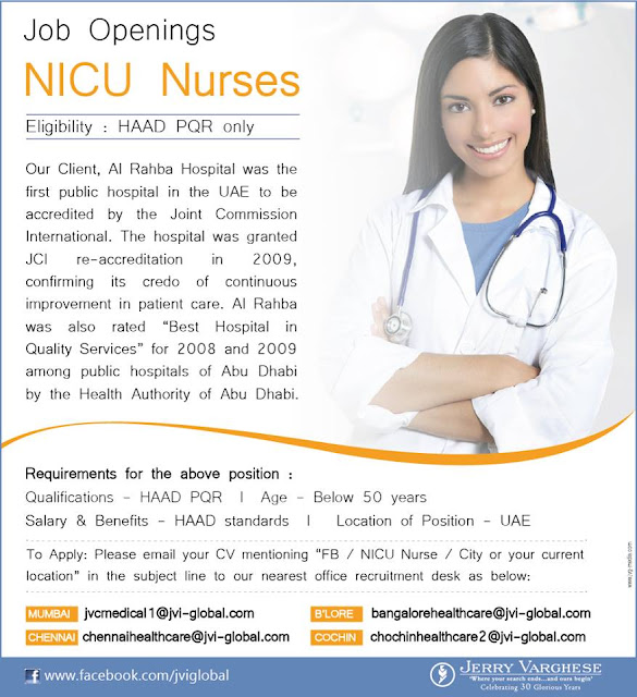 NICU Nurse vacancies for UAE