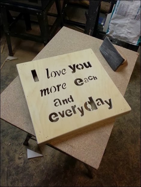 Göra I Love you more each and every day Tavla