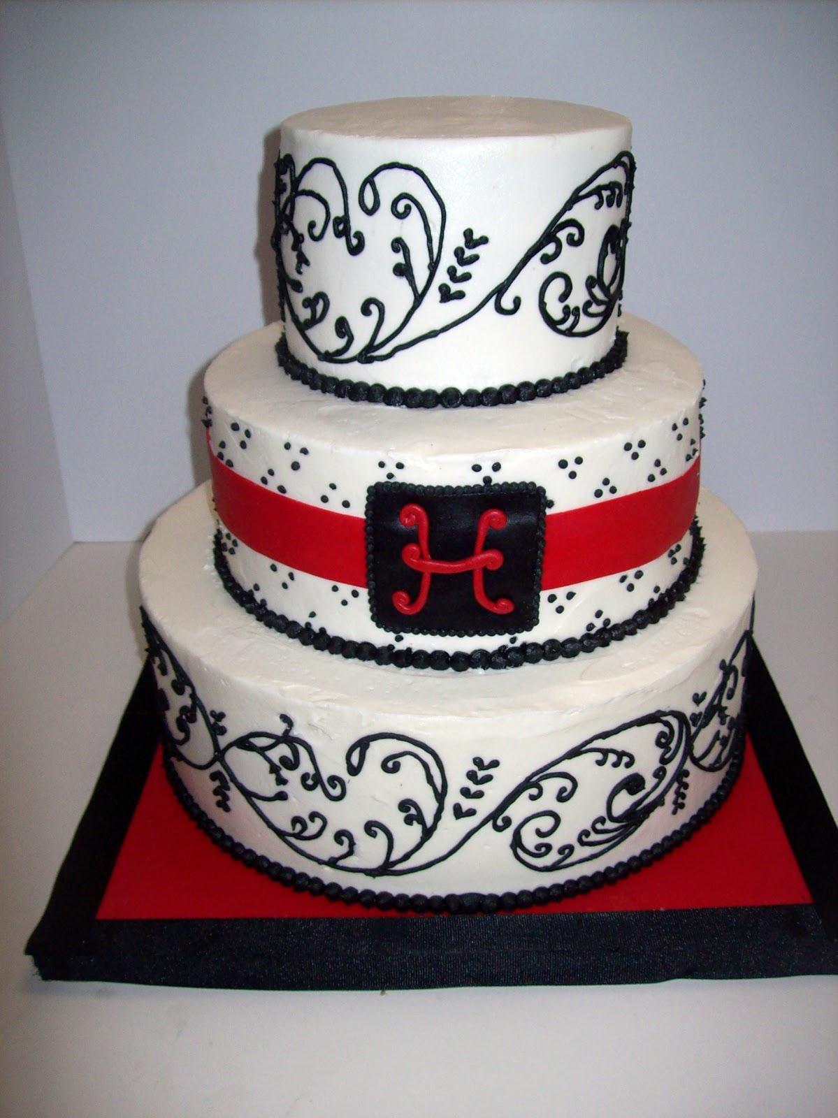 Black, Red & White Wedding