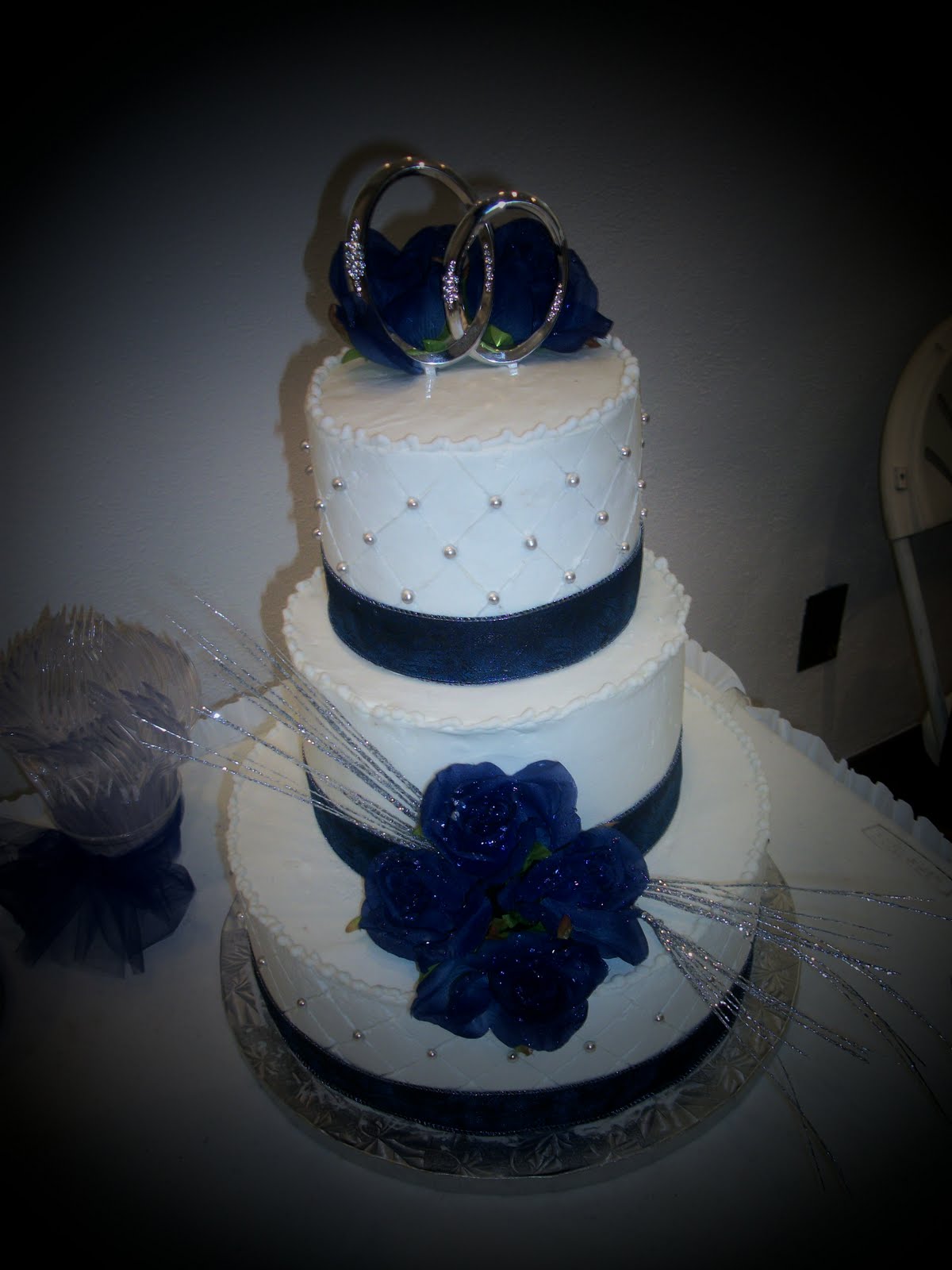 blue and silver wedding