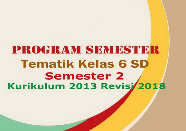 Program Tahunan dan Program Semester Tematik Kelas  Program Semester Tematik Kelas 6 SD Semester 2 Kurikulum 2013 Revisi 2018