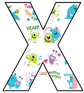 Tierno Alfabeto de Monstruos S. A. Monsters Inc. Alphabet. 