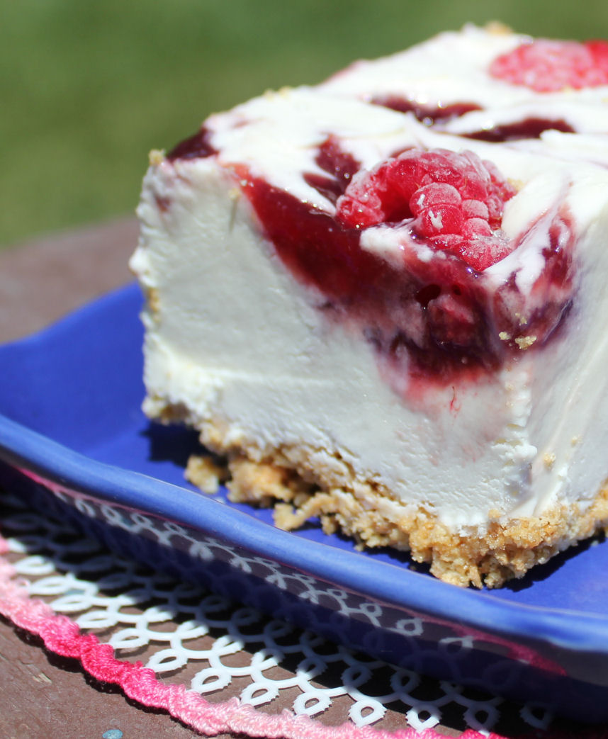 Raspberry Cheesecake Ice Cream Dessert