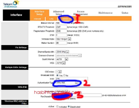 Cara memberi pasword wifi speedy