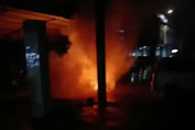 Sebuah Motor Terbakar di Halaman Parkir RSUDAM