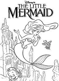 litle mermaid coloring pages for kids