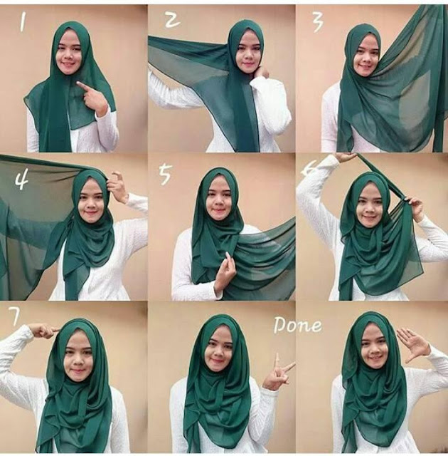 gambar tutorial hijab 2017