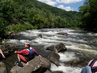 Steve at Lost Guide Rapid, Pigeon River