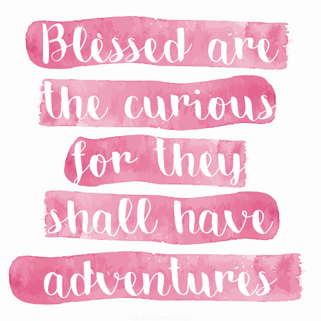 Travel quotes about adventure. Blessed are the curious for they shall have adventures - Lovelle Drachman | The Wanderful Soul Blog