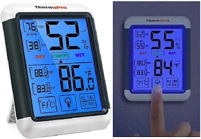 TP55 Thermometer Hygrometer with Touchscreen - Digital Weather Monitor by ThermoPro