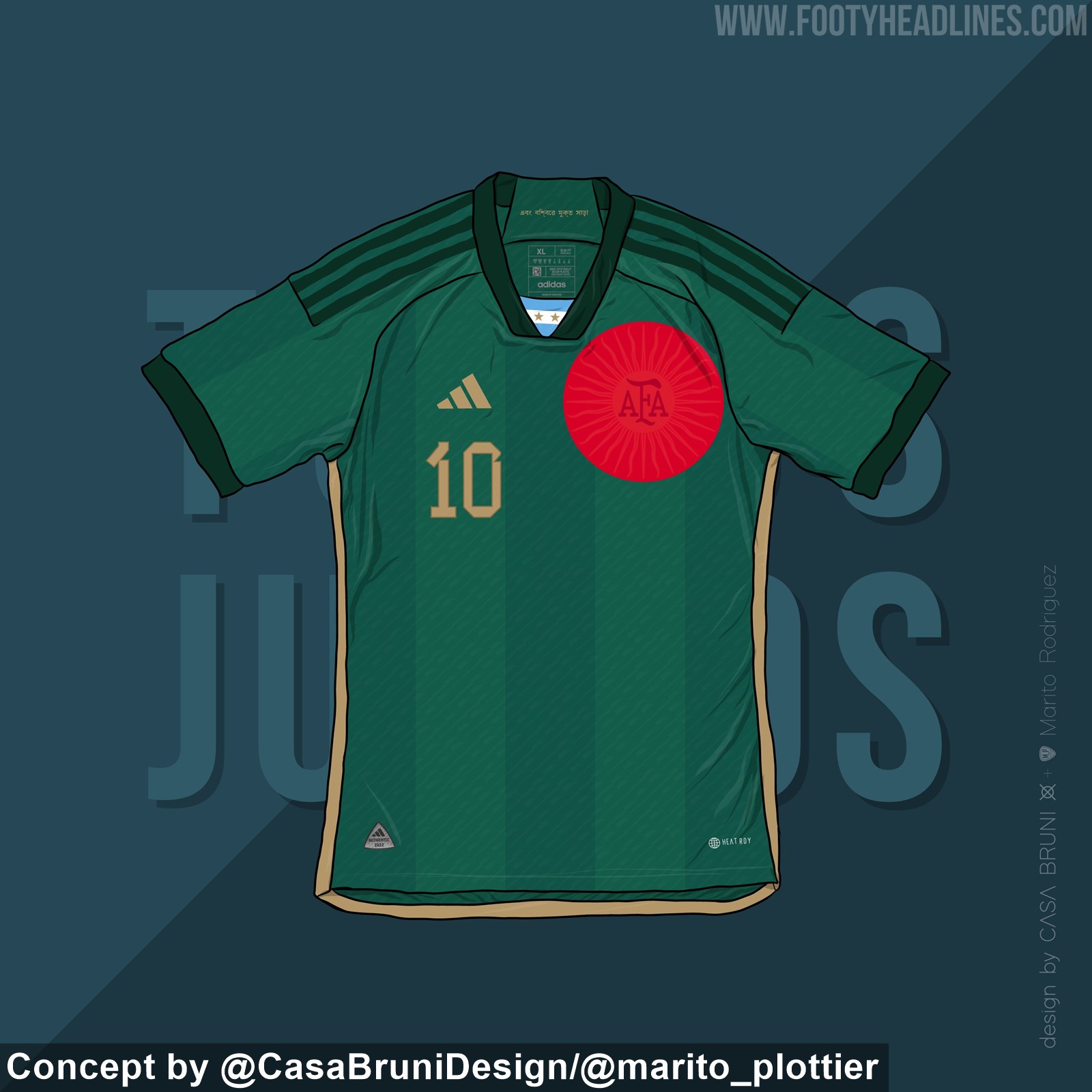 Argentina football team away kit concept design.