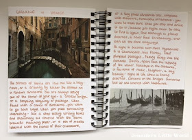 Handwritten holiday vacation journal