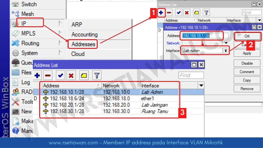 Konfigurasi IP pada interface VLAN Pembahasan soal praktik UKK TKJ Tahun 2022 paket 1