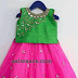 Kids lehenga with Mirror Work